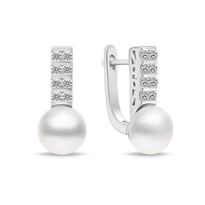 Brilio Silver Brilio Silver Unique silver earrings with pearls and zircons EA941W