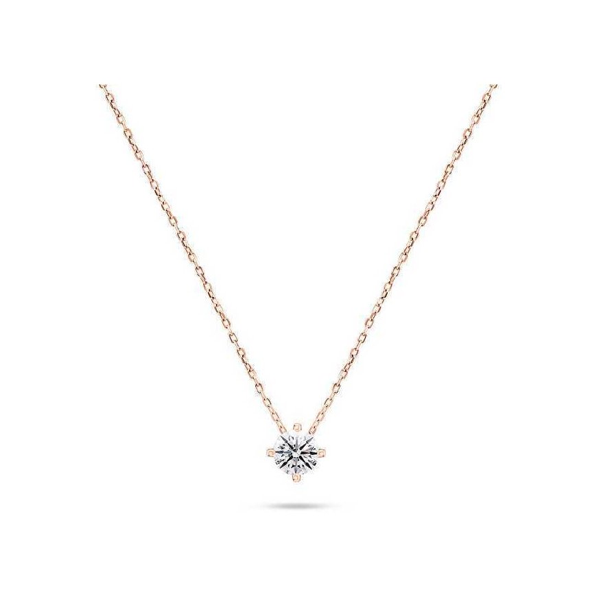 Brilio Silver Brilio Silver Minimalist Bronze Necklace with Zirconia NCL73R