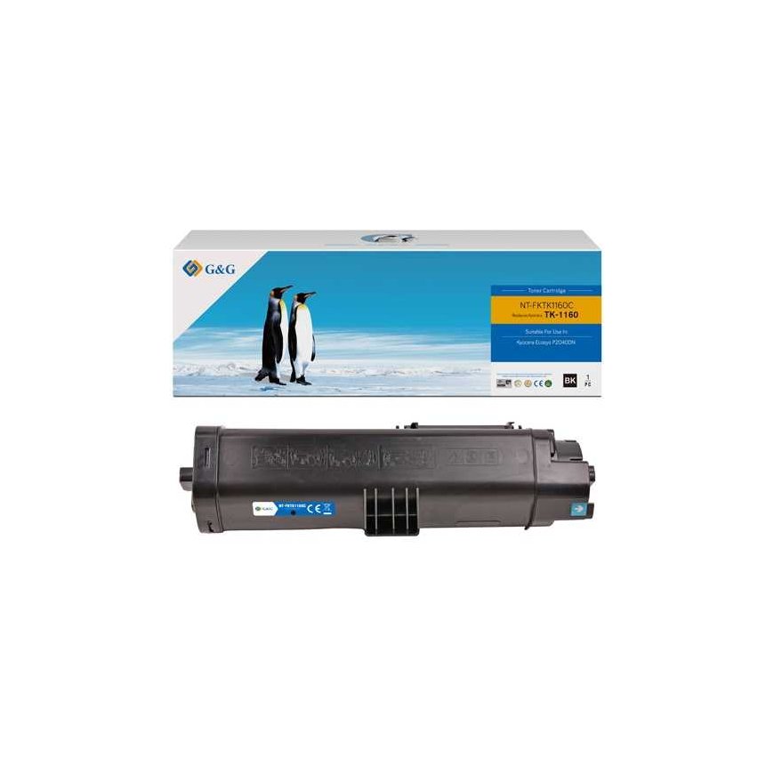 G&G-yhteensopiva väriaine Kyocera TK1160, NT-FKTK1160C, musta, 7200s