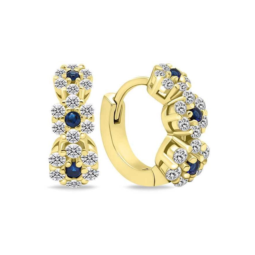Brilio Silver Brilio Silver Delicate gold plated rings with zircons EA663Y