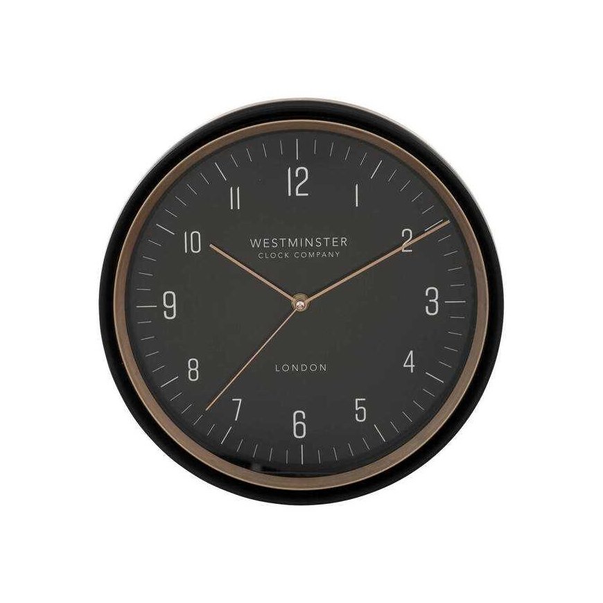 Laikrodis Atmosphera Sven, aukso/juoda, plastikas, D29 cm