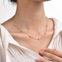Troli Gold-plated necklace with sparkling zircons