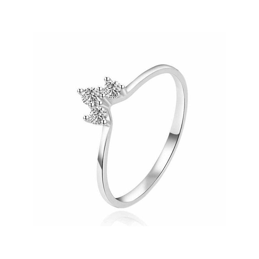 Agato Agate Silver Ring with Clear