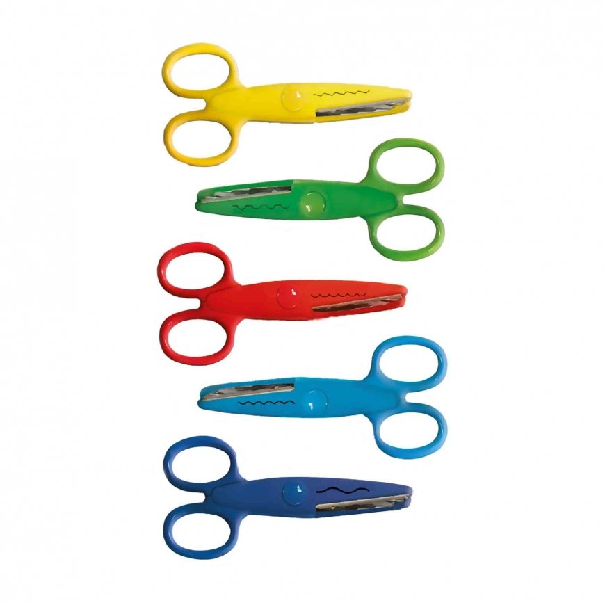 SES Creative Zigzag scissors Ножницы для творчества Фигурный отрез Синий, Голубой, Зеленый, Красный, – 2