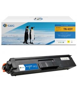 TONER Su G&G suderinami dažai su Brother TN423Y, NT-CB423Y, geltona, 4000s