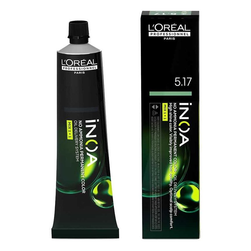 Profesionalūs plaukų dažai "L'oreal Professionnel Inoa No Ammonia Permanent Color 5,17 60g – 2