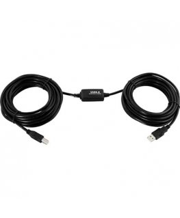 Deltaco USB-EX10MB USB cable USB 2.0 10 m USB A USB B Black