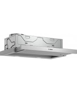 Bosch DFM064A53 liesituuletin Puoliksi sisäänrakennettu (ulosvedettävä) Metallinen, Hopea 400 m³/h