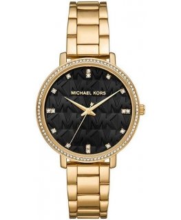 Women's watch Michael Kors with chronograph, gold/black color