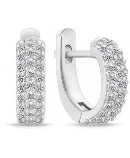 Brilio Silver Brilio Silver Decent silver earrings with zircons EA944W