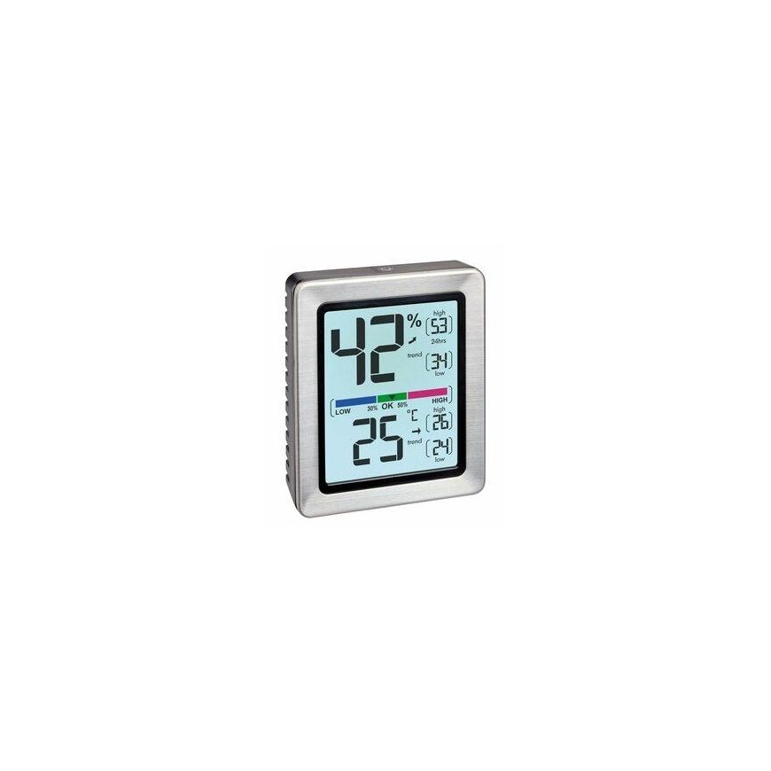 TFA 30.5047.54 - Digital thermometer/humidity meter EXACTO - silver