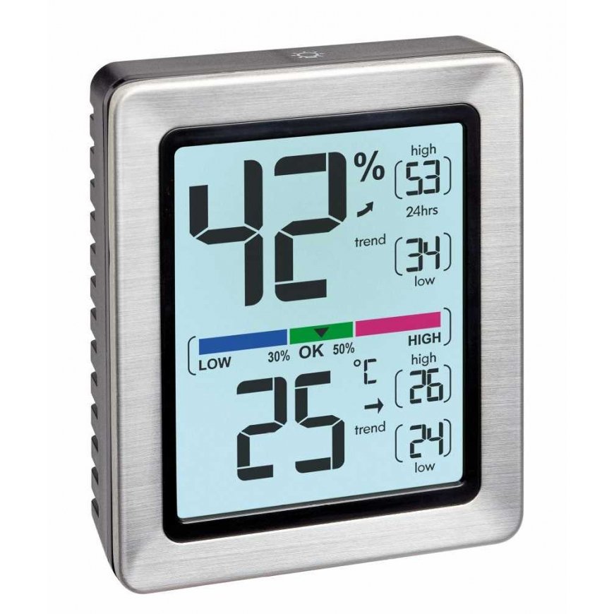 TFA 30.5047.54 - Digital thermometer/humidity meter EXACTO - silver – 2