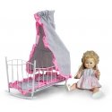 Milly Mally Doll Lopšys Lelija su Prestige Rožinė baldakimu Milly Mally Doll Lopšys Lelija su Prestige Rožinė baldakimu