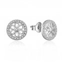 Moiss sparkling silver earrings with zircons Flowers E0003008 Moiss sparkling silver earrings with zircons Flowers E0003008