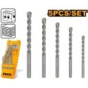 Grąžtas Ingco AKD3051 Masonry drill, set 5d Grąžtas Ingco AKD3051 Masonry drill, set 5d