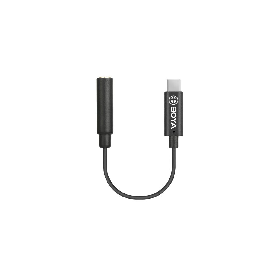BOYA BY-K4 аудио кабель 3,5 мм USB Type-C Черный