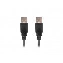 Lanberg CA-USBA-20CU-0010-BK USB-kaapeli USB 2.0 1 m musta