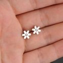 Troli Small flower motif earrings with crystals Troli Small flower motif earrings with crystals
