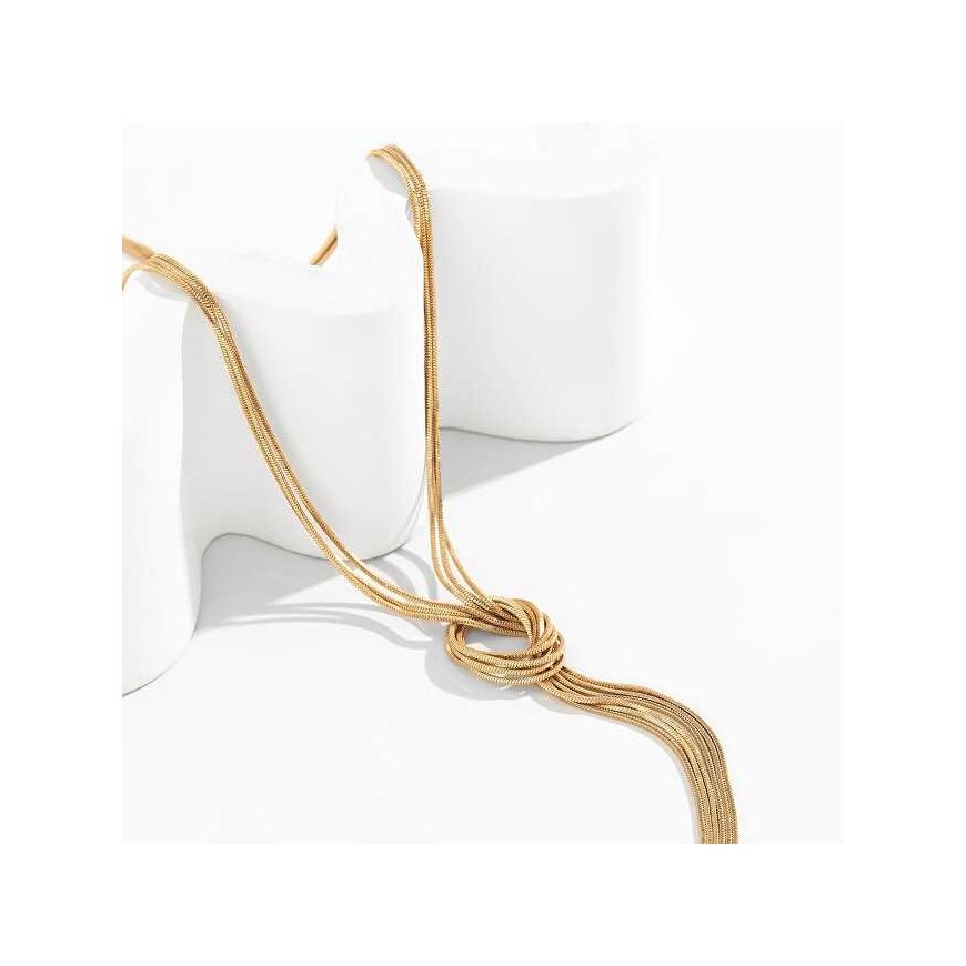 Troli Gold-plated steel chain necklace – 3