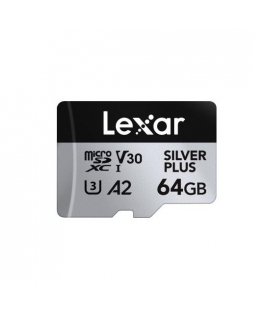 Lexar Professional Sidabrinis PLUS Micro SDXC UHS-I Card 64 GB
