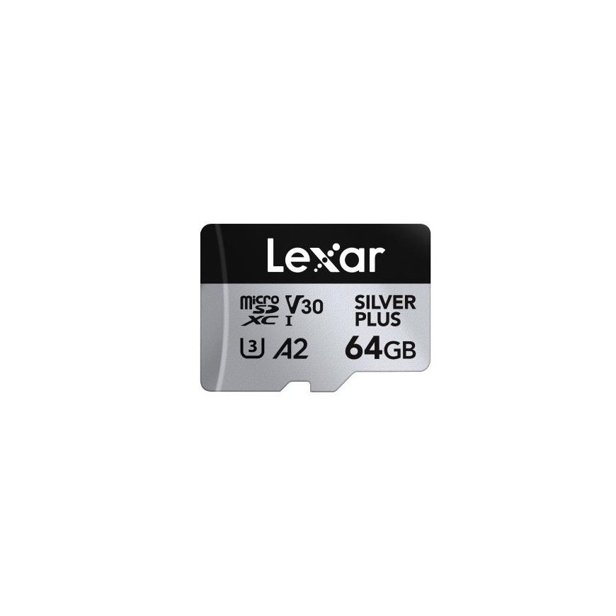 Lexar Professional Silver PLUS Micro SDXC UHS-I -kortti 64 Gt