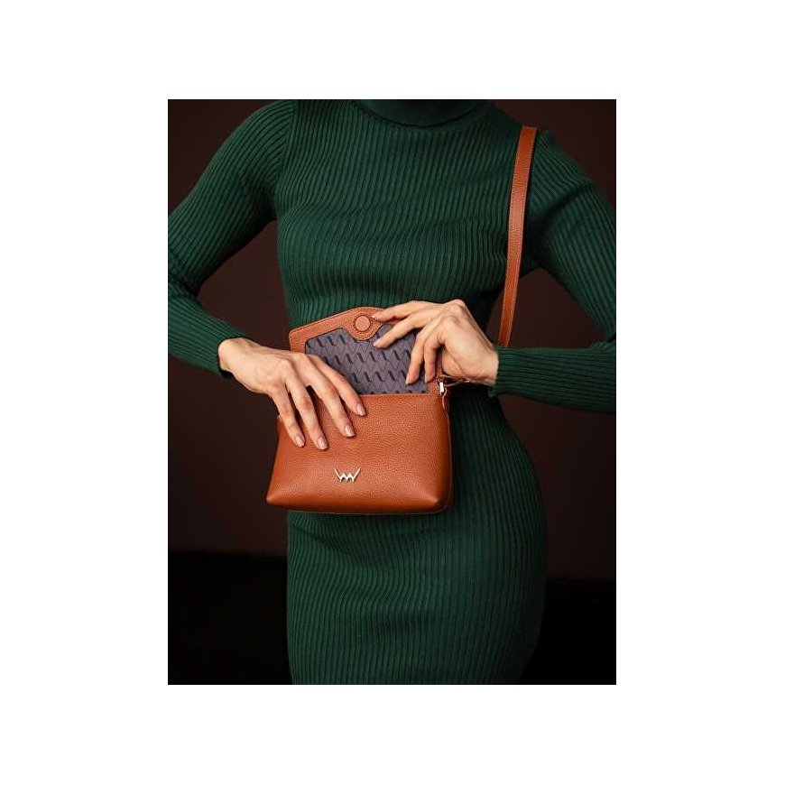 Vuch Women's Leather Crossbody Bag Leyra Brown – 2