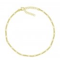 Brilio Silver Brilio silver plated Figaro anklet ANK104Y Brilio Silver Brilio silver plated Figaro anklet ANK104Y