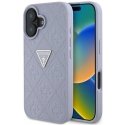 Case Guess Hot Stamp 4G Pattern Triangle Metal Logo iPhone 16 violettiin Case Guess Hot Stamp 4G Pattern Triangle Metal Logo iPhone 16 violettiin