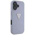 Dėklas Guess Hot Stamp 4G Pattern Triangle Metal Logo do iPhone 16 violetinė Dėklas Guess Hot Stamp 4G Pattern Triangle Metal Logo do iPhone 16 violetinė