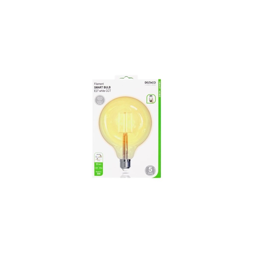 Deltaco SH-LFE27G125 smart lighting Smart bulb Wi-Fi 5.5 W – 2