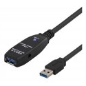 Deltaco USB3-1004 USB kabelis USB 3.2 Gen 1 (3.1 Gen 1) 7 m USB A Melns Deltaco USB3-1004 USB kabelis USB 3.2 Gen 1 (3.1 Gen 1) 7 m USB A Melns