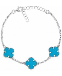 Brilio Silver Women's silver bracelet with quatrefoils BRC191WTQ