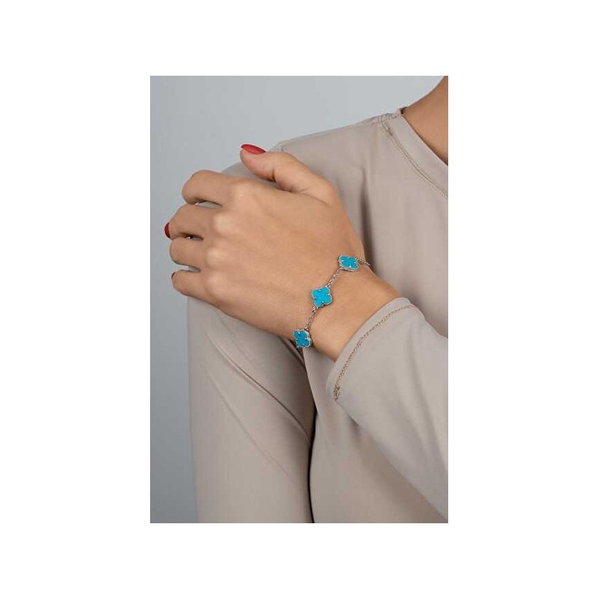 Brilio Silver Women's silver bracelet with quatrefoils BRC191WTQ – 3