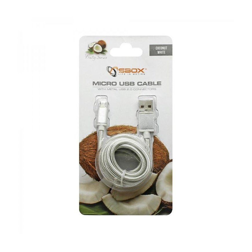 SBOX USB-10315W USB cable USB 2.0 1.5 m USB A Micro-USB B White – 2