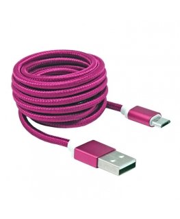 SBOX USB-10315P USB-kaapeli USB 2.0 1,5 m USB A Micro-USB B Vaaleanpunainen