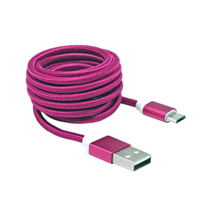 SBOX USB-10315P USB-kaapeli USB 2.0 1,5 m USB A Micro-USB B Vaaleanpunainen