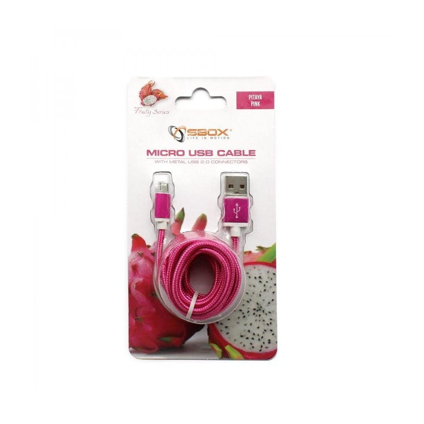 SBOX USB-10315P USB kabelis USB 2.0 1,5 m USB A Micro-USB B Rožinė – 2