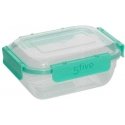 KLIC resealable food containers, rectangular shape, 4 pcs.