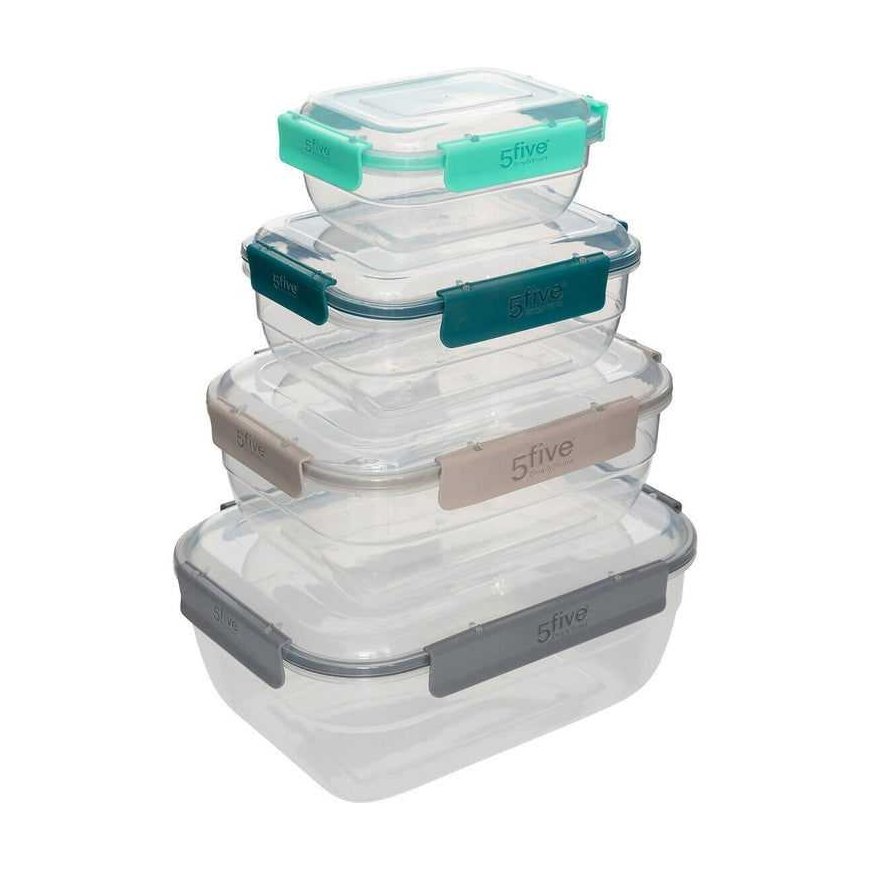 KLIC resealable food containers, rectangular shape, 4 pcs. – 5