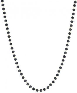 Sagapo Necklace with black beads Happy SHAC47