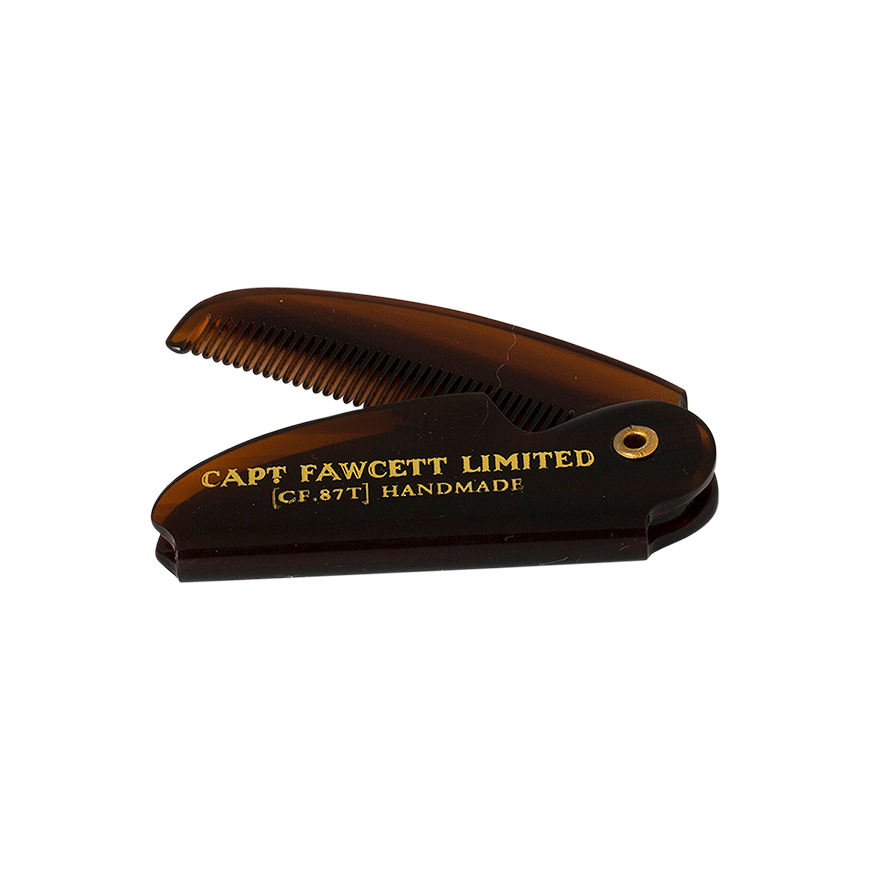 Captain Fawcett Folding Pocket Moustache Šukos Sulenkiamos kišeninės ūsų šukos, 1vnt.