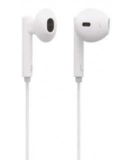 Streetz HL-390 Ausinės be mikrofono ir ausinės su mikrofonu Vielinis Įkišamos į ausį Skambučiai / muzika Balta