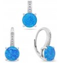 Brilio Silver Brilio Silver Timeless opal jewelry set SET246WB (earrings, pendant) Brilio Silver Brilio Silver Timeless opal jewelry set SET246WB (earrings, pendant)
