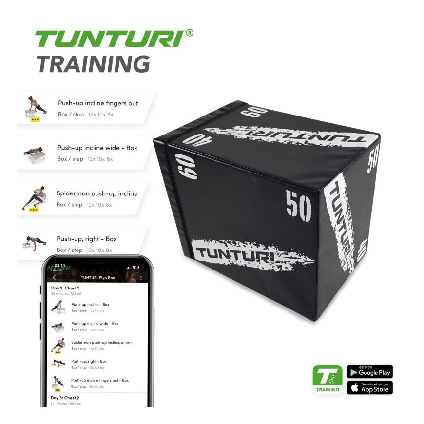 Тренировочный ящик TUNTURI Plyo Box Soft (EVA) 40/50/60см – 5