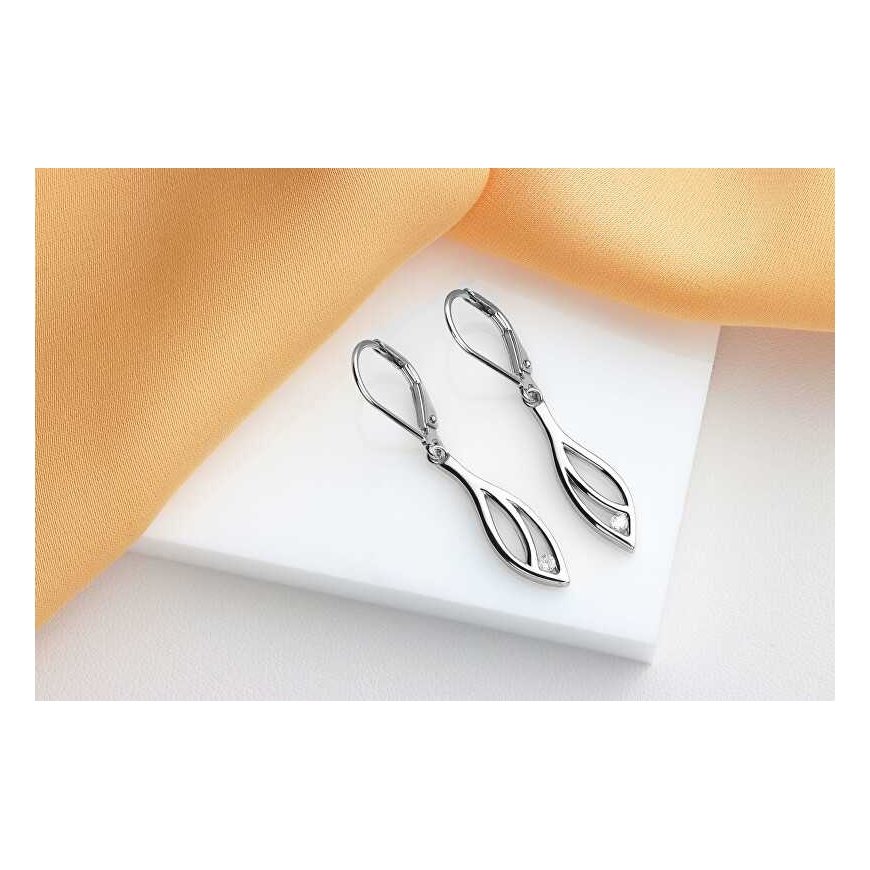 Brilio Silver Brilio Silver Decent gold plated earrings with zircons EA894Y – 2