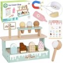 WOOPIE Žalias medinių ledų parduotuvė Rinkinys su Ice Kreminis Stall 16 EL