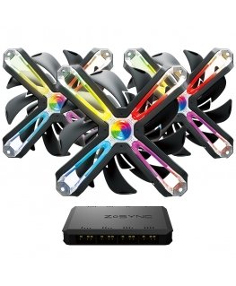 Zalman ZM-SF120A3 Tietokoneen jäähdytysjärjestelmä Tietokonekotelo Tuuletin 12 cm musta