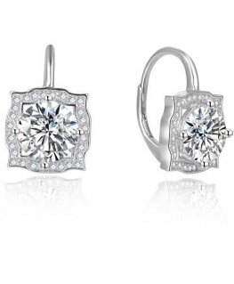 Beneto Silver glittering earrings AGUC2694