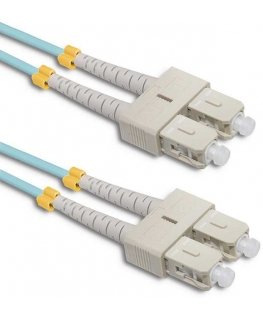 Qoltec SC/UPC fiber optic patch cord - SC/UPC | Multimode | 50/125 | OM4 | Duplex | 5 m