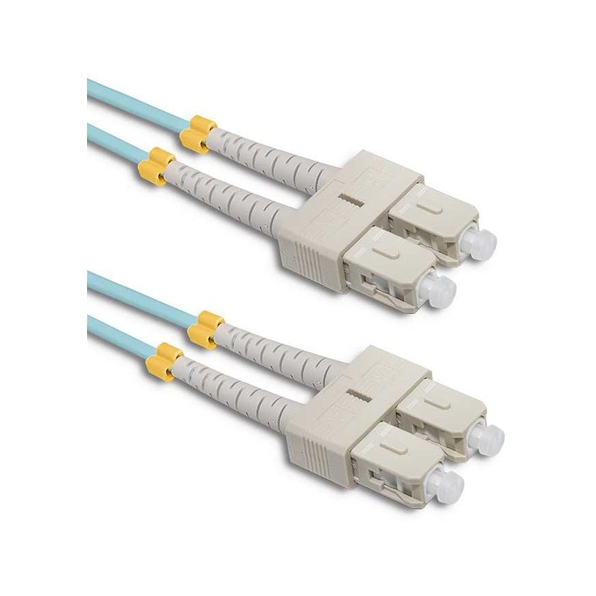 Qoltec SC/UPC šviesolaidinis pataisymo laidas - SC/UPC | Daugiamodis | 50/125 | OM4 | Dvipusis | 5 m